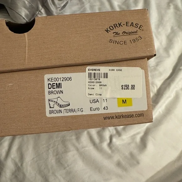 Kork-Ease Demi Leather Clog Womens 11 Brown Evereve NWT and Box - Picture 6 of 7
